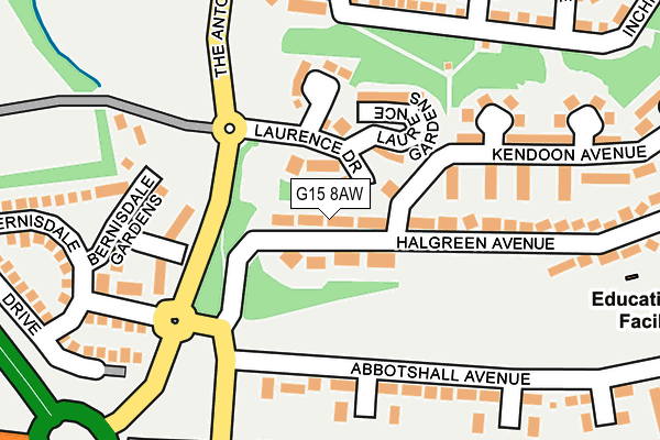 G15 8AW map - OS OpenMap – Local (Ordnance Survey)