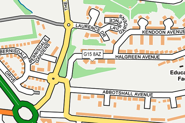 G15 8AZ map - OS OpenMap – Local (Ordnance Survey)
