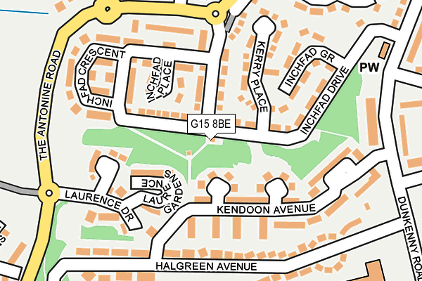 G15 8BE map - OS OpenMap – Local (Ordnance Survey)