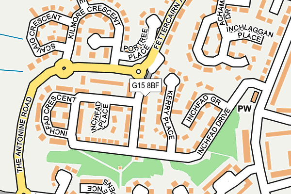 G15 8BF map - OS OpenMap – Local (Ordnance Survey)