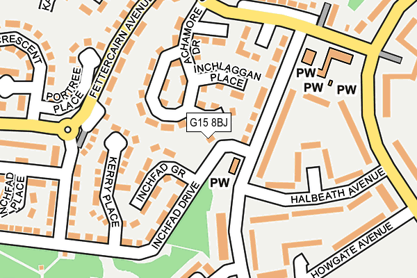 G15 8BJ map - OS OpenMap – Local (Ordnance Survey)