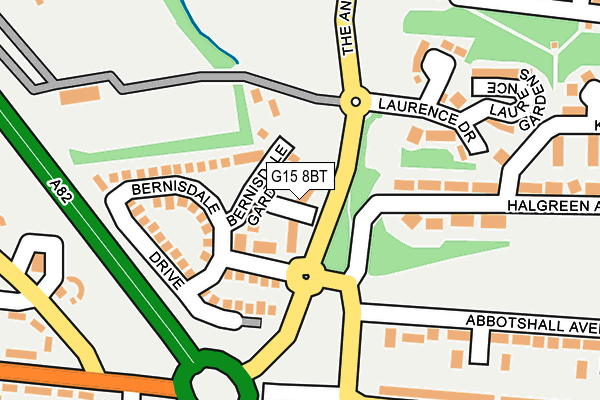 G15 8BT map - OS OpenMap – Local (Ordnance Survey)