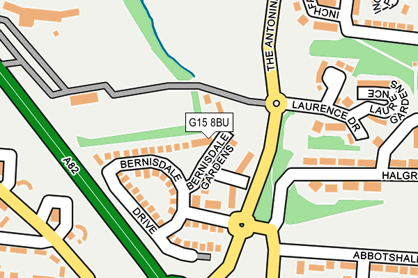 G15 8BU map - OS OpenMap – Local (Ordnance Survey)