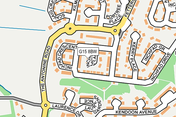 G15 8BW map - OS OpenMap – Local (Ordnance Survey)