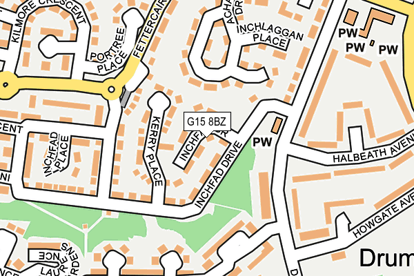 G15 8BZ map - OS OpenMap – Local (Ordnance Survey)