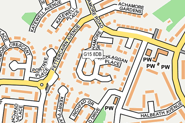 G15 8DB map - OS OpenMap – Local (Ordnance Survey)