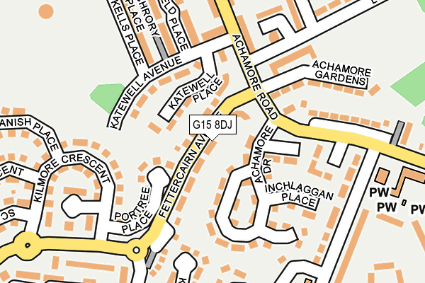G15 8DJ map - OS OpenMap – Local (Ordnance Survey)