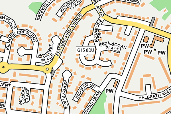 G15 8DU map - OS OpenMap – Local (Ordnance Survey)