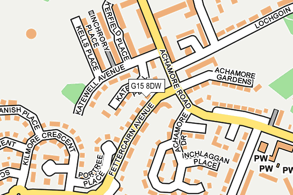 G15 8DW map - OS OpenMap – Local (Ordnance Survey)