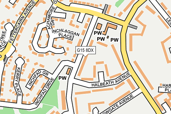 G15 8DX map - OS OpenMap – Local (Ordnance Survey)