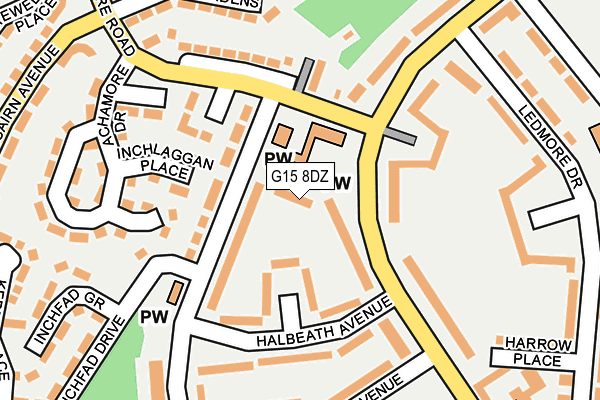 G15 8DZ map - OS OpenMap – Local (Ordnance Survey)