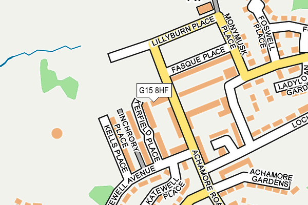 G15 8HF map - OS OpenMap – Local (Ordnance Survey)