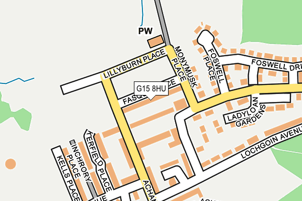 G15 8HU map - OS OpenMap – Local (Ordnance Survey)