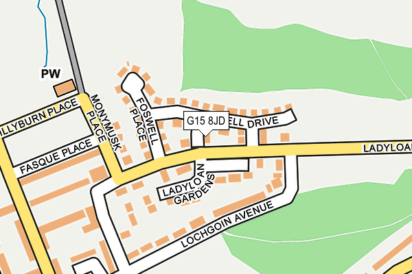 G15 8JD map - OS OpenMap – Local (Ordnance Survey)