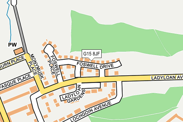 G15 8JF map - OS OpenMap – Local (Ordnance Survey)