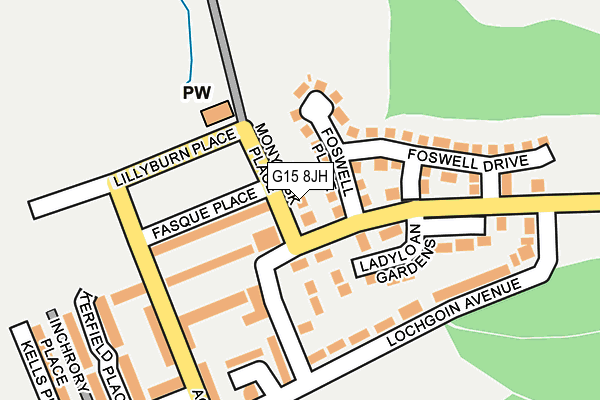 G15 8JH map - OS OpenMap – Local (Ordnance Survey)