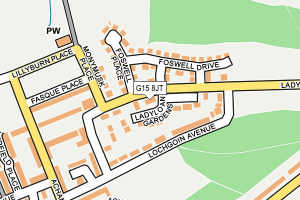 G15 8JT map - OS OpenMap – Local (Ordnance Survey)