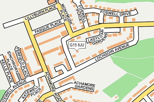 G15 8JU map - OS OpenMap – Local (Ordnance Survey)