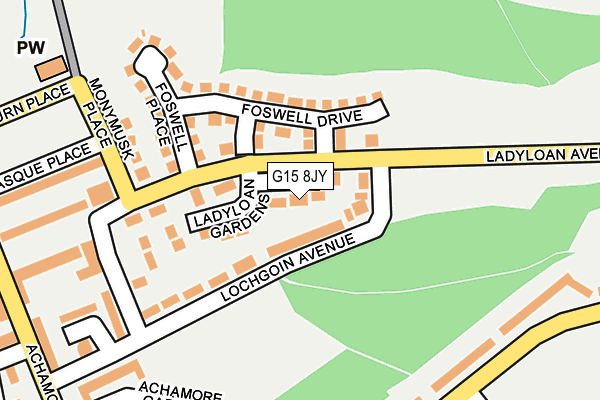 G15 8JY map - OS OpenMap – Local (Ordnance Survey)
