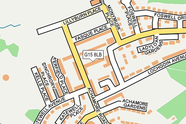 G15 8LB map - OS OpenMap – Local (Ordnance Survey)