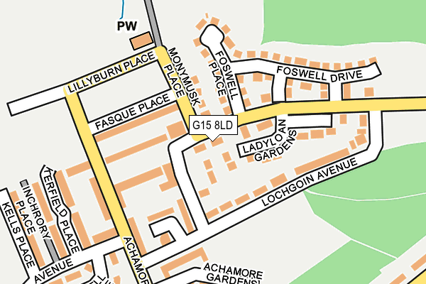 G15 8LD map - OS OpenMap – Local (Ordnance Survey)