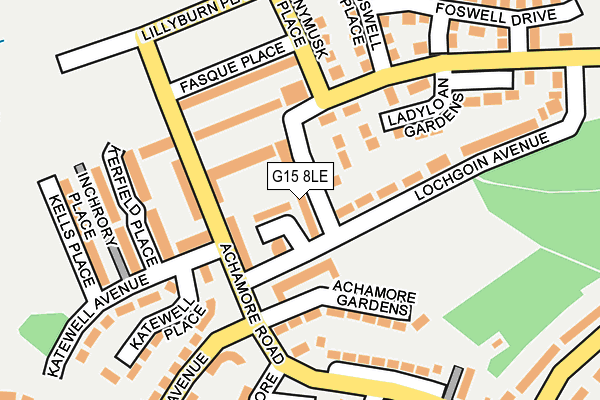 G15 8LE map - OS OpenMap – Local (Ordnance Survey)