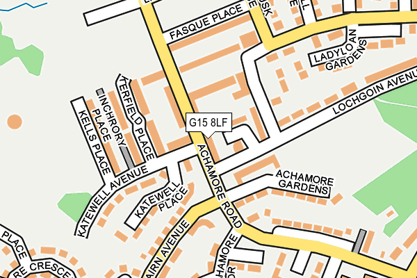 G15 8LF map - OS OpenMap – Local (Ordnance Survey)