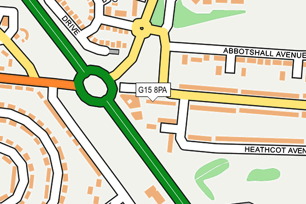 G15 8PA map - OS OpenMap – Local (Ordnance Survey)