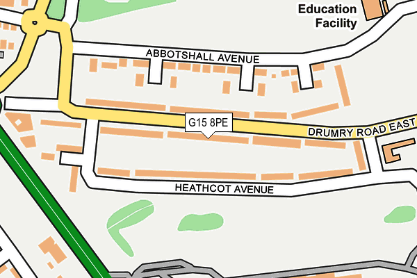 G15 8PE map - OS OpenMap – Local (Ordnance Survey)