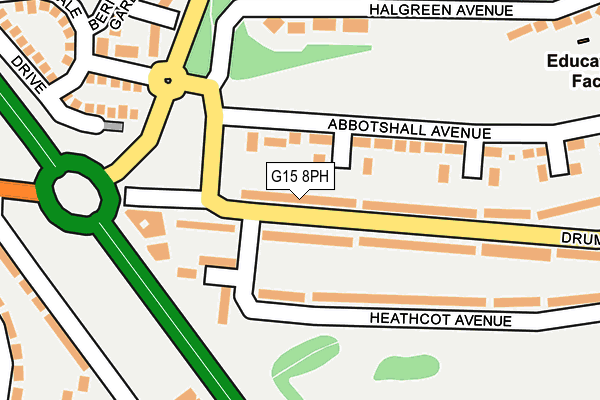 G15 8PH map - OS OpenMap – Local (Ordnance Survey)