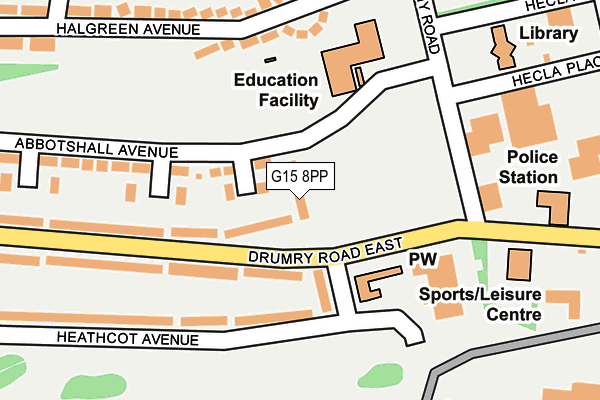 G15 8PP map - OS OpenMap – Local (Ordnance Survey)