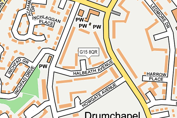 G15 8QR map - OS OpenMap – Local (Ordnance Survey)