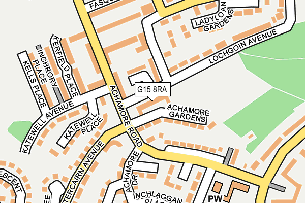 G15 8RA map - OS OpenMap – Local (Ordnance Survey)