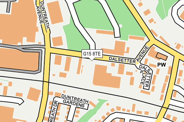 G15 8TE map - OS OpenMap – Local (Ordnance Survey)