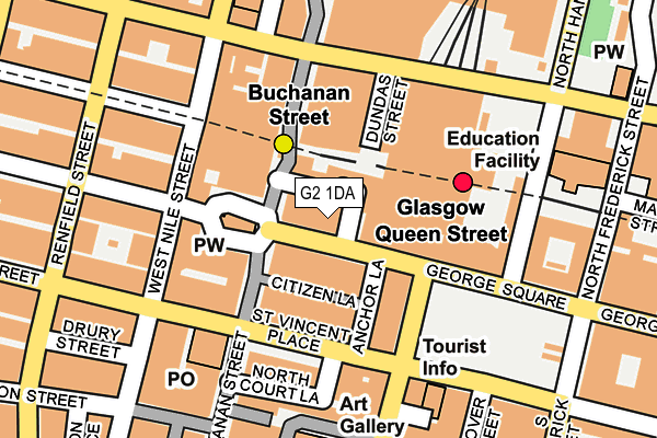 G2 1DA map - OS OpenMap – Local (Ordnance Survey)