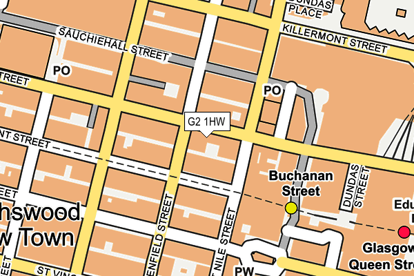 G2 1HW map - OS OpenMap – Local (Ordnance Survey)