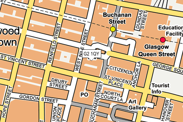 G2 1QY map - OS OpenMap – Local (Ordnance Survey)