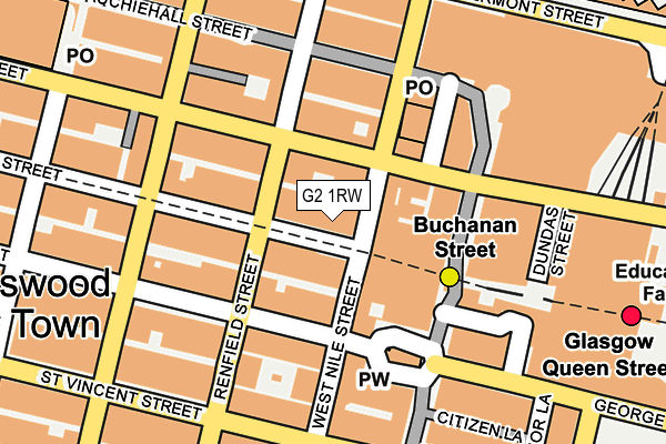 G2 1RW map - OS OpenMap – Local (Ordnance Survey)