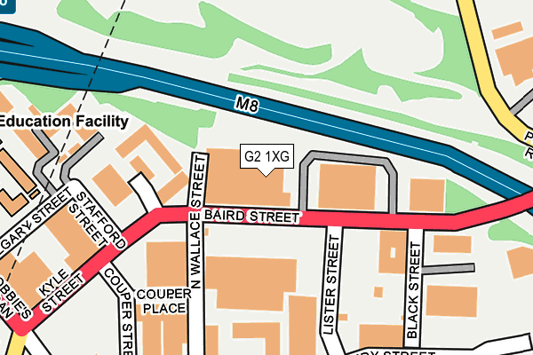 G2 1XG map - OS OpenMap – Local (Ordnance Survey)