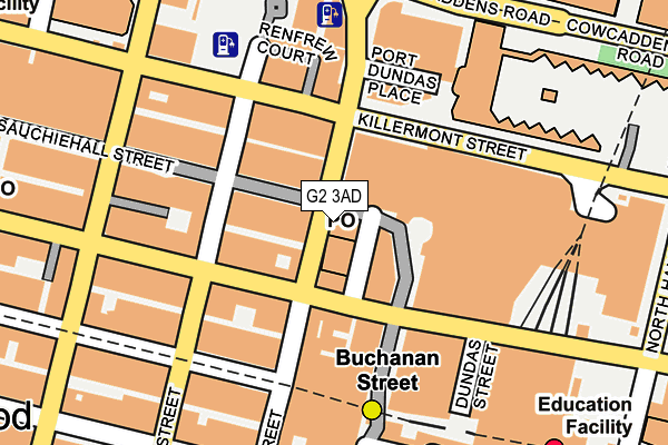 G2 3AD map - OS OpenMap – Local (Ordnance Survey)