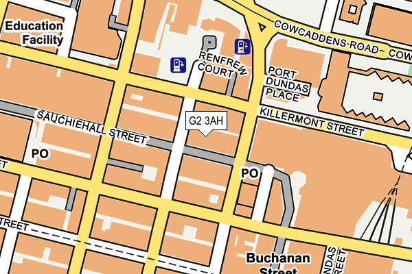 G2 3AH map - OS OpenMap – Local (Ordnance Survey)