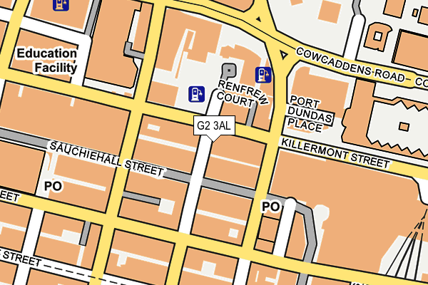 G2 3AL map - OS OpenMap – Local (Ordnance Survey)