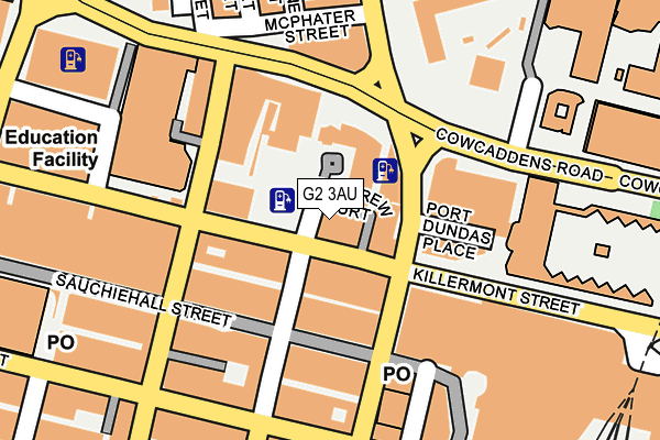 G2 3AU map - OS OpenMap – Local (Ordnance Survey)