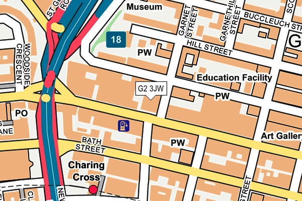 G2 3JW map - OS OpenMap – Local (Ordnance Survey)