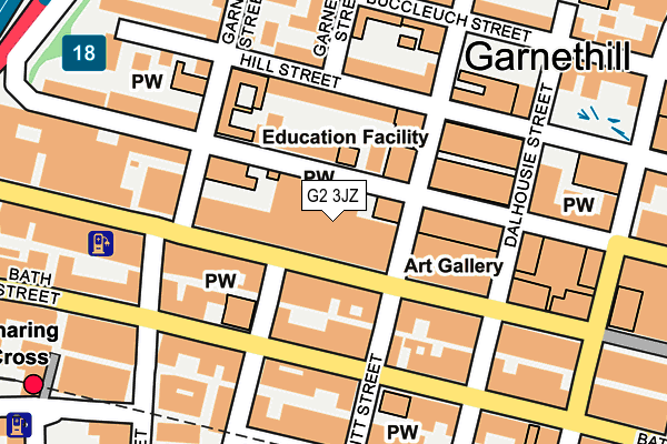 G2 3JZ map - OS OpenMap – Local (Ordnance Survey)