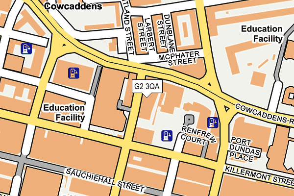 G2 3QA map - OS OpenMap – Local (Ordnance Survey)