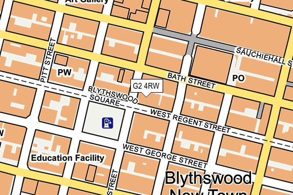 G2 4RW map - OS OpenMap – Local (Ordnance Survey)