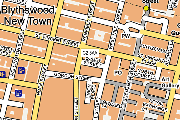 G2 5AA map - OS OpenMap – Local (Ordnance Survey)