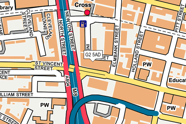 G2 5AD map - OS OpenMap – Local (Ordnance Survey)