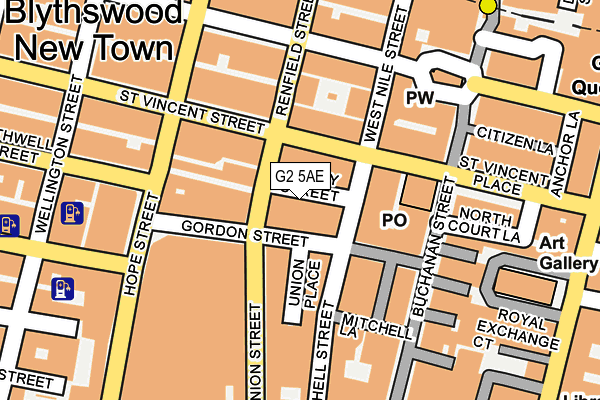 G2 5AE map - OS OpenMap – Local (Ordnance Survey)